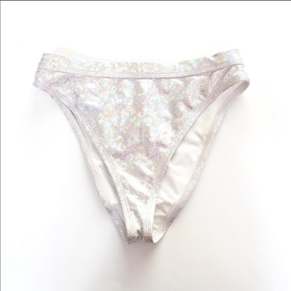 New Dolls Kill Holographic Ultra Bikini Bottom